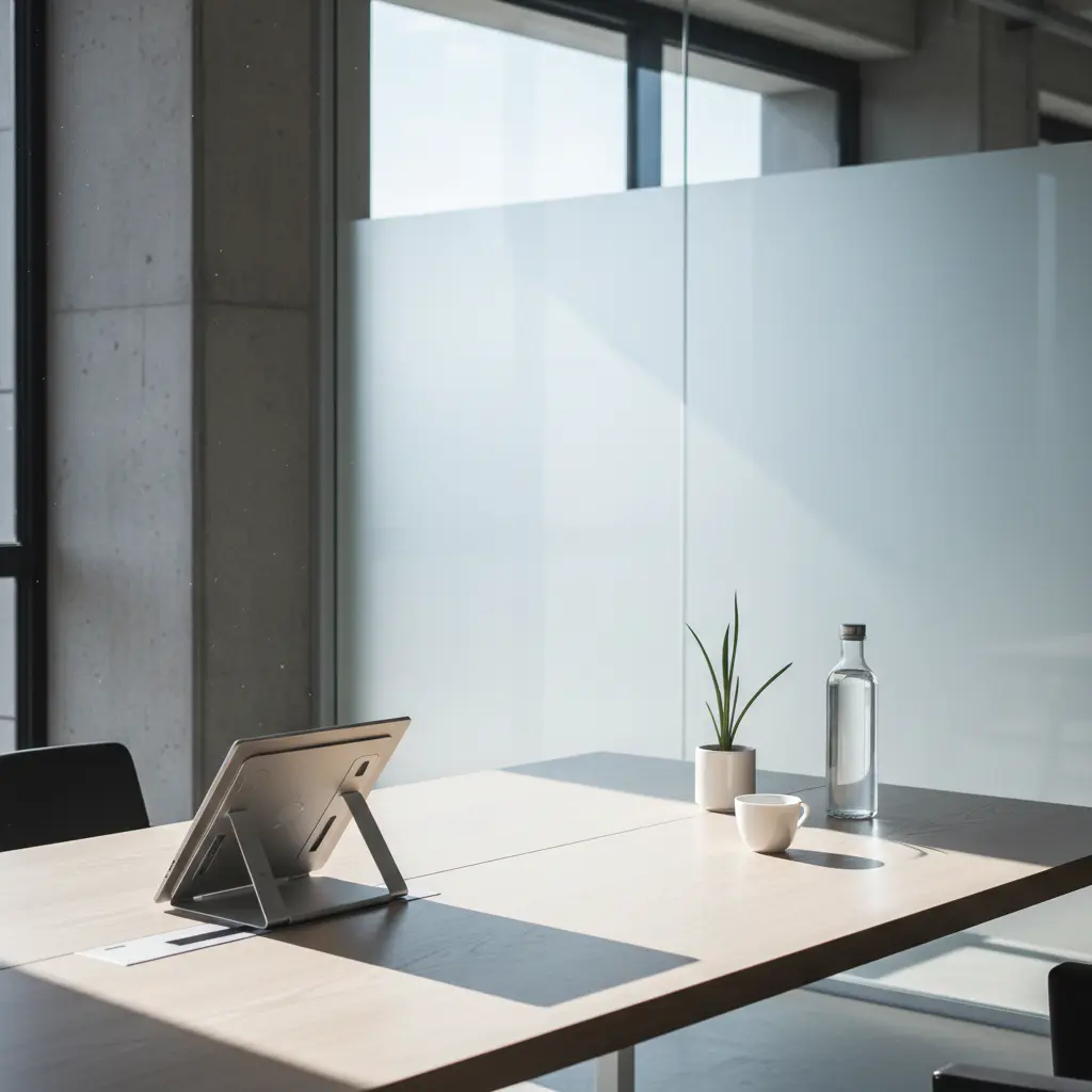 Sunlight hitting a clean desk